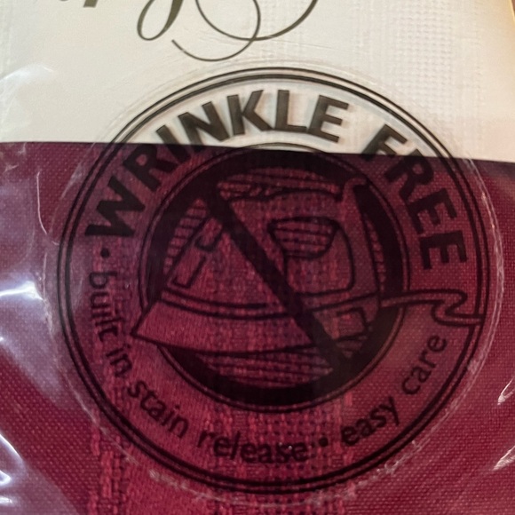 Burgundy Satin Splendor Wrinkle Free Stain Resistant Tablecloth - Picture 4 of 7